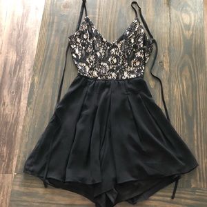 Black lace romper